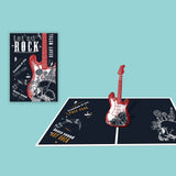 Biglietto Origami 3D Chitarra Let'S Rock