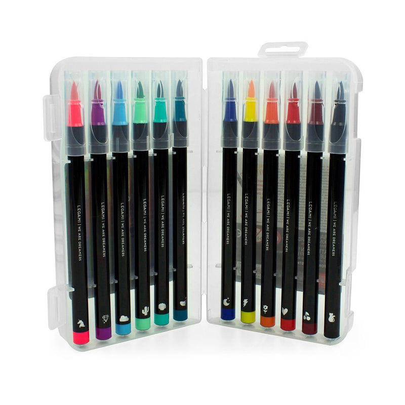 Brush Markers Set 12 Pennarelli Punta Pennello - Bright Colours - Realizzandoo