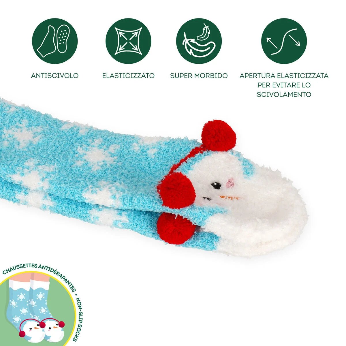 Calzini Antiscivolo Snowman - It's a Match! - Realizzandoo