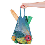 Cotton Mesh Bag Borsa A Rete In Cotone - Blue - Realizzandoo