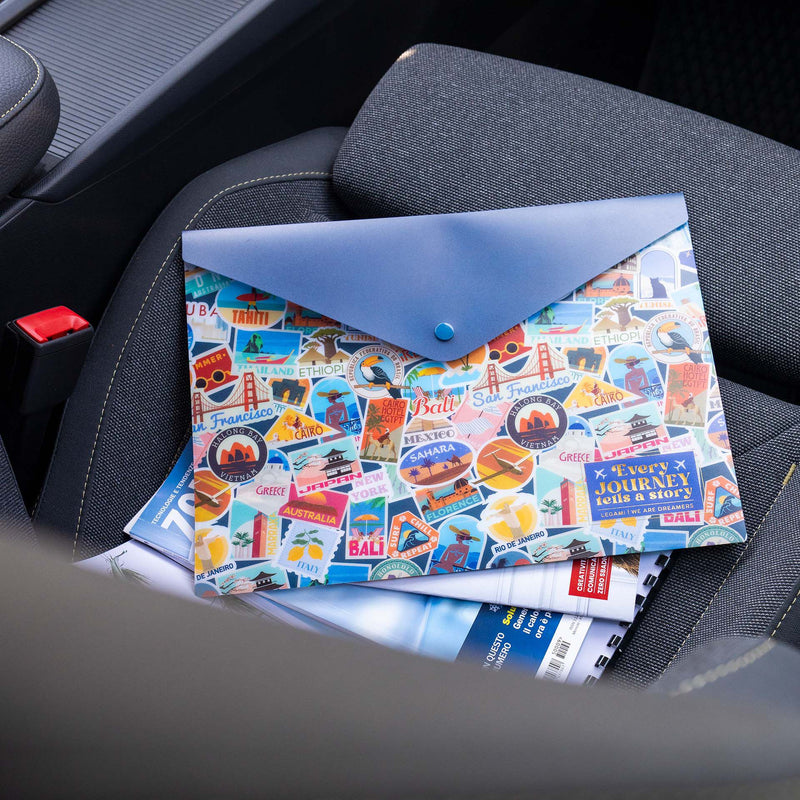 Fold & Order Cartelletta Portadocumenti - Travel Stickers