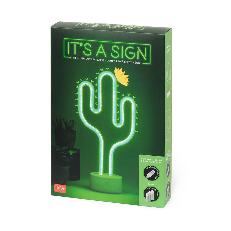 It's A Sign Lampada Led A Effetto Neon - Cactus - Realizzandoo
