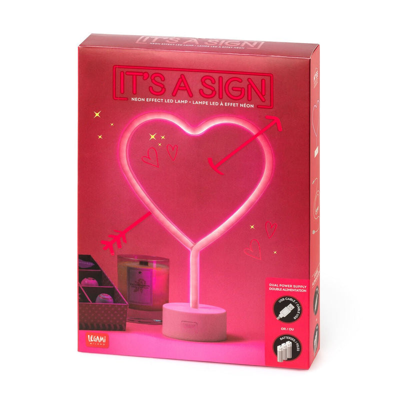 It's A Sign Lampada Led A Effetto Neon - Heart - Realizzandoo