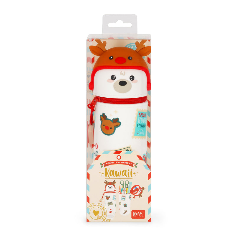 Kawaii Astuccio di Natale 2-in-1 in Silicone - Polar Bear