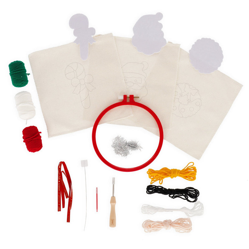 Kit Creativo per Decorazioni Natalizie da Appendere - Punch Needle