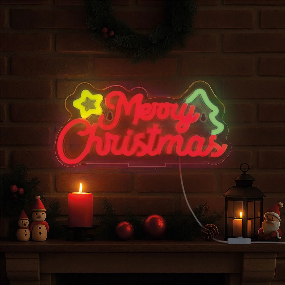 Lampada Led Effetto Neon - Merry Xmas - It's a Sign - Realizzandoo