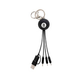 Link Up Cavo di Ricarica Portachiavi 6 in 1 - 8 Ball