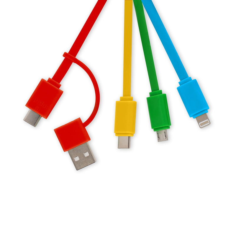 Link Up Cavo di Ricarica Portachiavi 6 in 1 - Rainbow