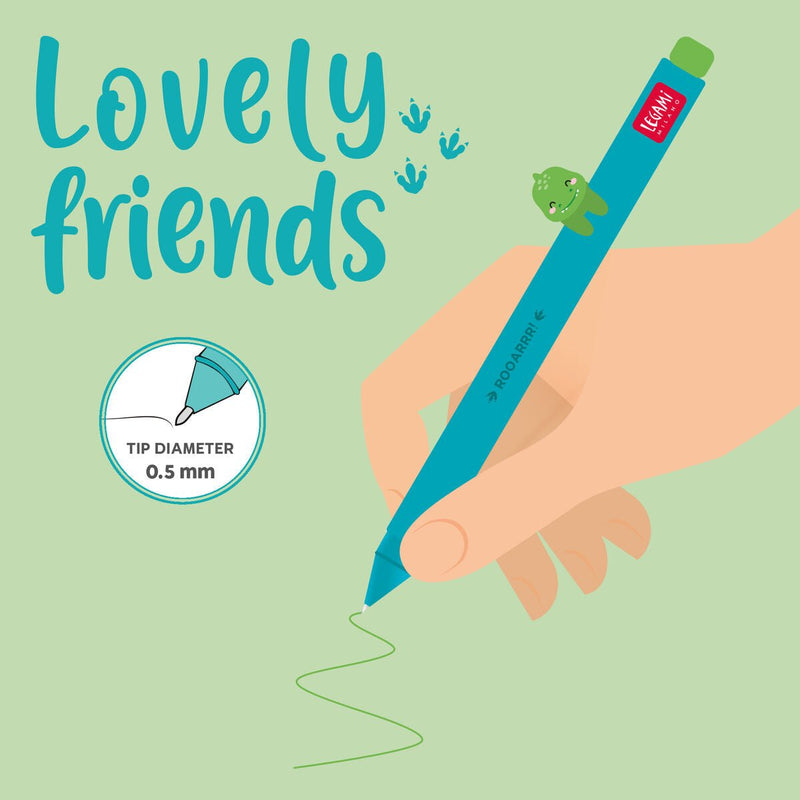Lovely Friends Penna Gel con Animaletto - Dino - Realizzandoo
