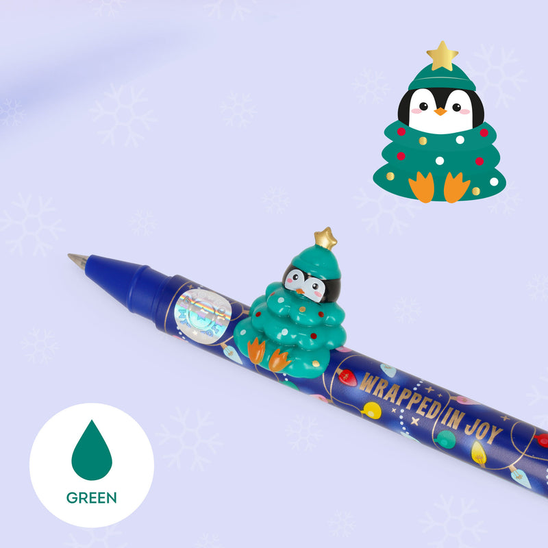 Lovely Friends Set di 2 Penne Gel con Animaletto - Jingle All the Way