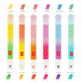 Meow Set di 6 Evidenziatori Doppia Punta - Kitty