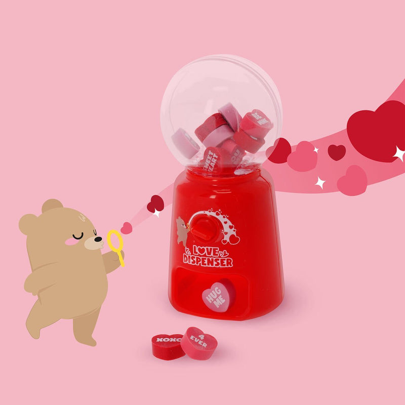 Mini Distributore Gomme Canc. Love Dispenser - Heart - Realizzandoo