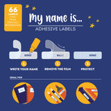 My Name Is... Etichette Adesive con Pellicola Protettiva - Space