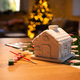 Paint Your Christmas Kit Portaincenso da Dipingere - Gingerbread House