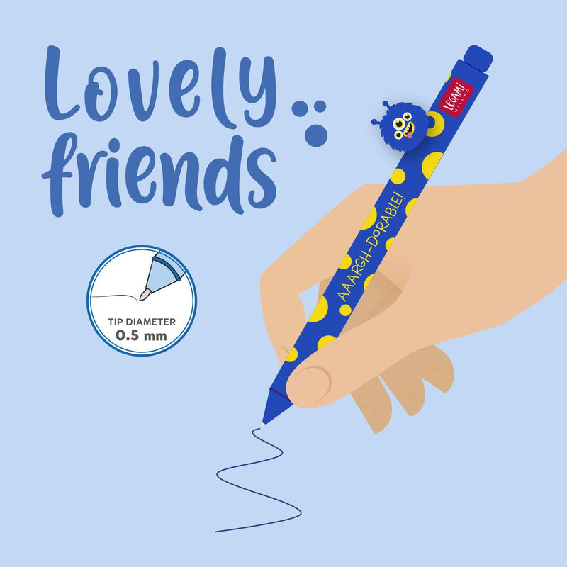 Penna Gel con Animaletto Lovely Friends - Monster - Realizzandoo