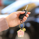 Portachiavi Metallo Smaltato What A Key Ring - House - Realizzandoo