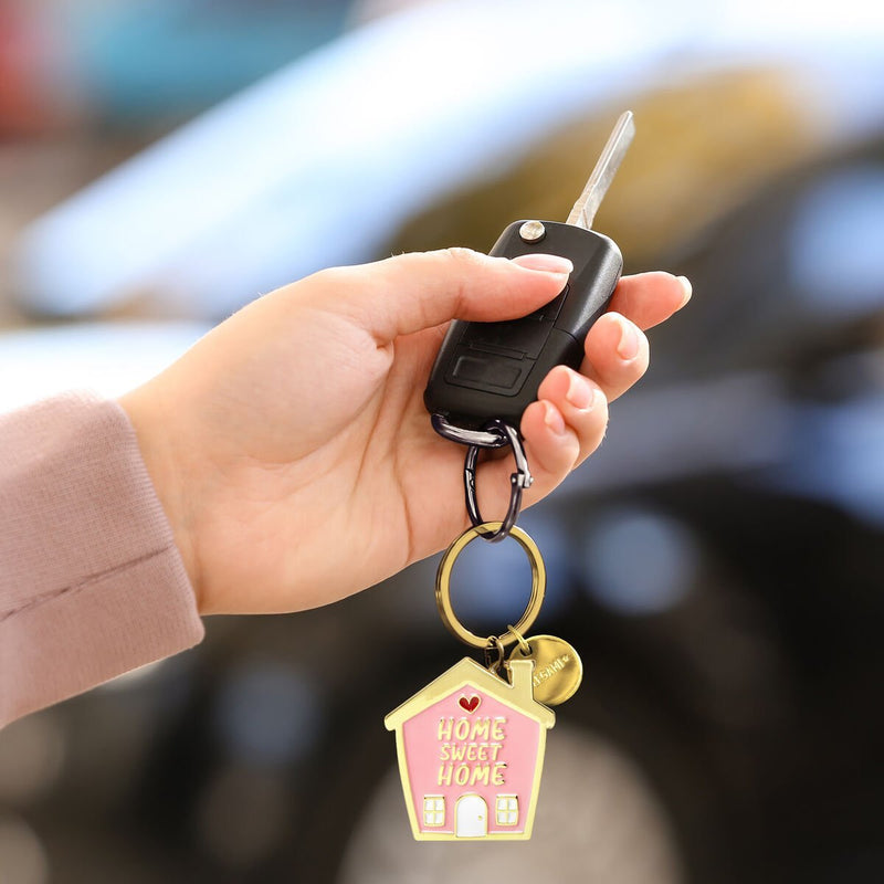 Portachiavi Metallo Smaltato What A Key Ring - House - Realizzandoo