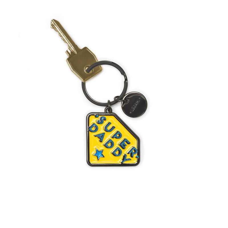 Portachiavi Metallo Smaltato What A Key Ring - Super Daddy - Realizzandoo