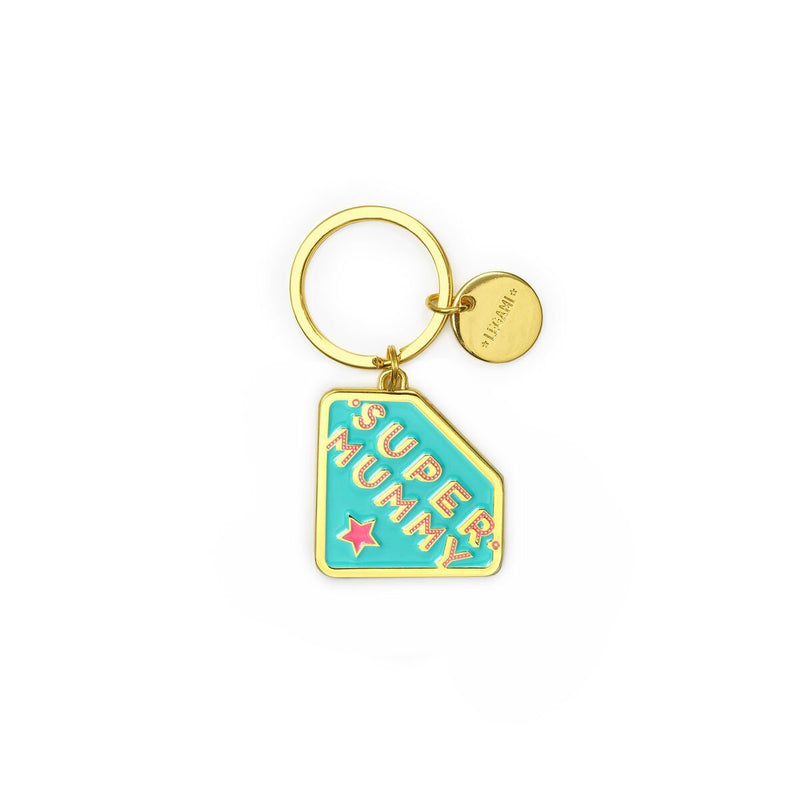 Portachiavi Metallo Smaltato What A Key Ring - Super Mummy - Realizzandoo