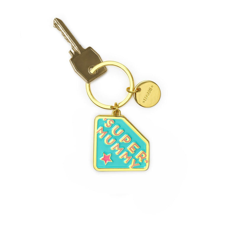 Portachiavi Metallo Smaltato What A Key Ring - Super Mummy - Realizzandoo