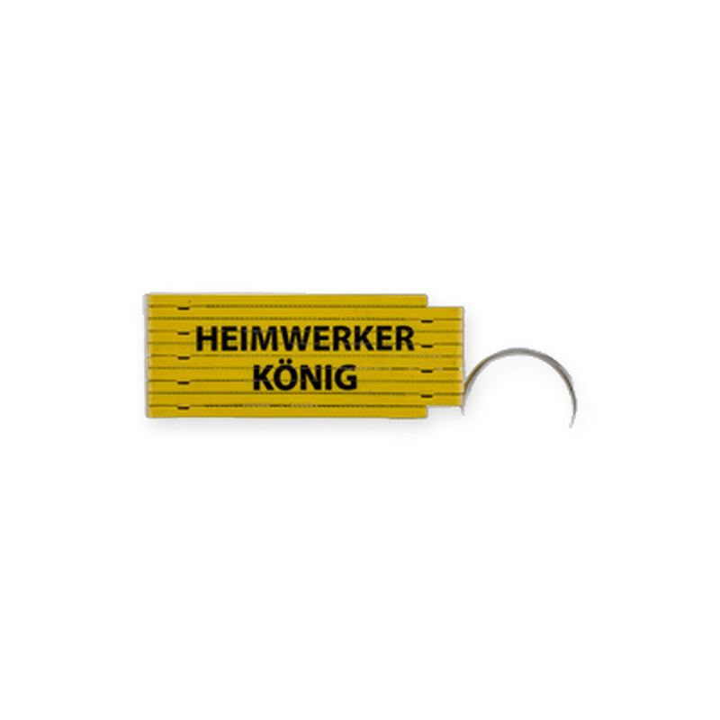 Portachiavi con righello pieghevole in plastica con scritte, lunghezza 50 cm - Heimwerker König [rlz-08-n2]