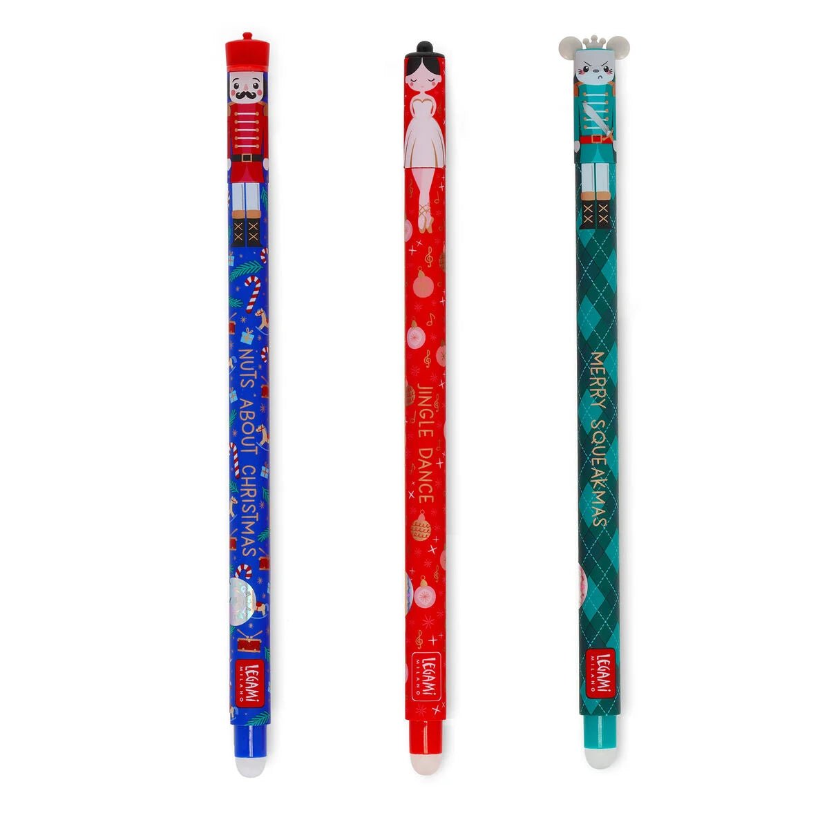 Set di 3 Penne Gel Cancellabili - The Nutcracker - Erasable Pen - Realizzandoo