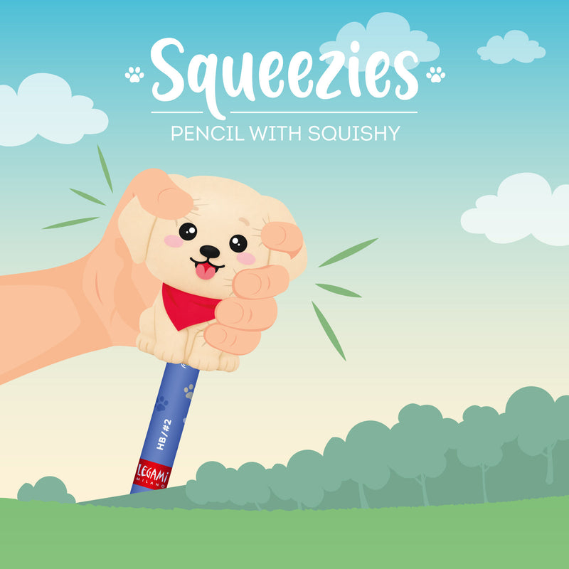 Squeezies Matita con Antistress - Golden Retriever