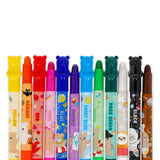 Teddy Friends Set di 12 Pastelli a Cera a Rotazione - Teddy Bear