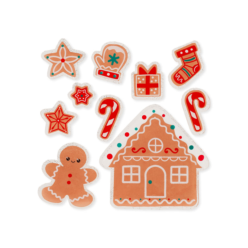 Window-Glow Set di 13 Adesivi in Gel per Finestra - Santa Claus