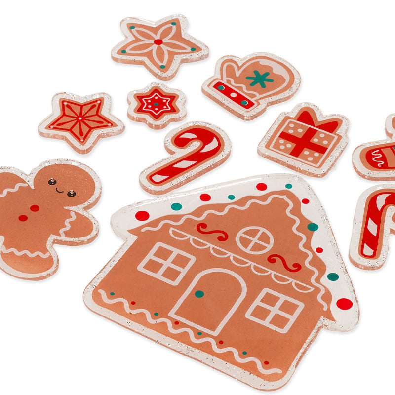 Window-Glow Set di 13 Adesivi in Gel per Finestra - Santa Claus