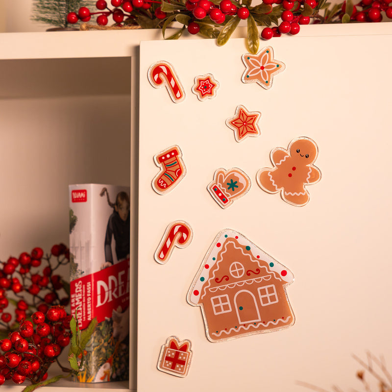 Window-Glow Set di 13 Adesivi in Gel per Finestra - Santa Claus