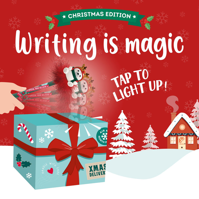 Writing Is Magic Penna Gel Luminosa di Natale - Polar Bear Reindeer