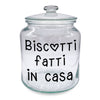 Biscottiera con scritta 