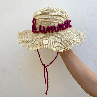 Girl Straw Hat Personalized with Name