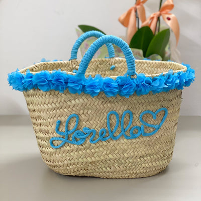 Personalized Straw Tote with Name or Text