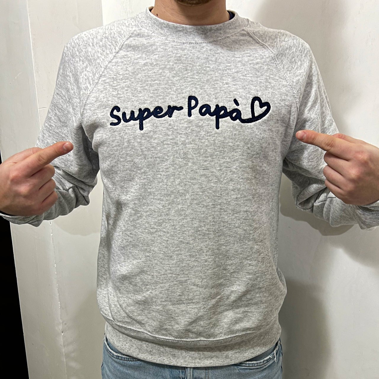 Felpa con scritta "Super Papà" - Realizzandoo