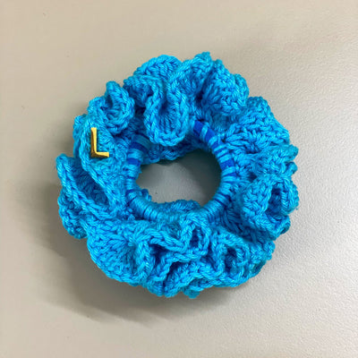 Personalized Wool Scrunchie with Initial