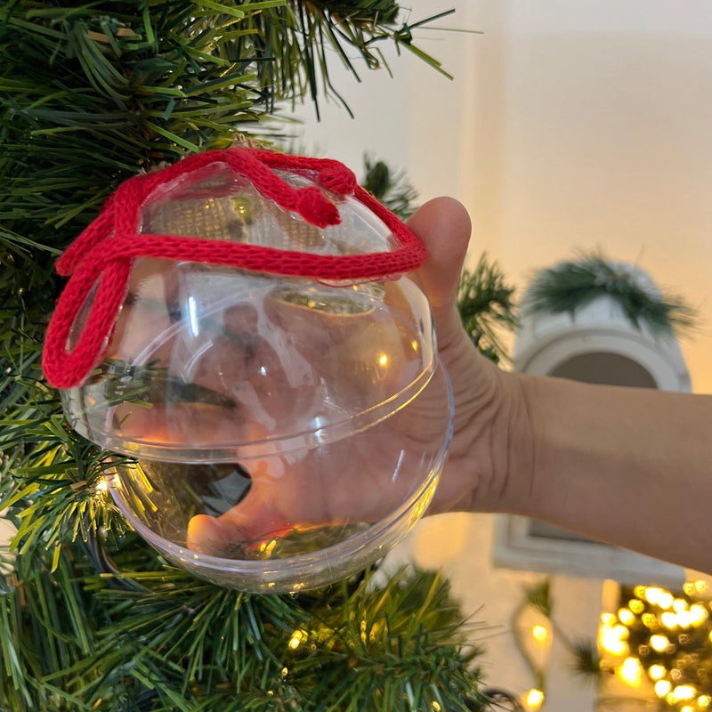 Sfera Natale Apribile Personalizzata con Iniziale Nome - Realizzandoo