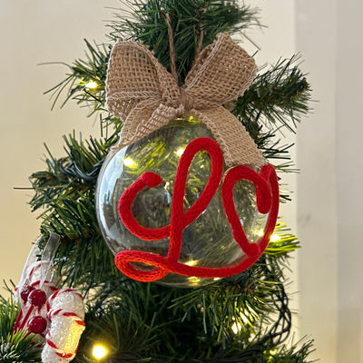 Personalized Openable Christmas Bauble with Initial Name